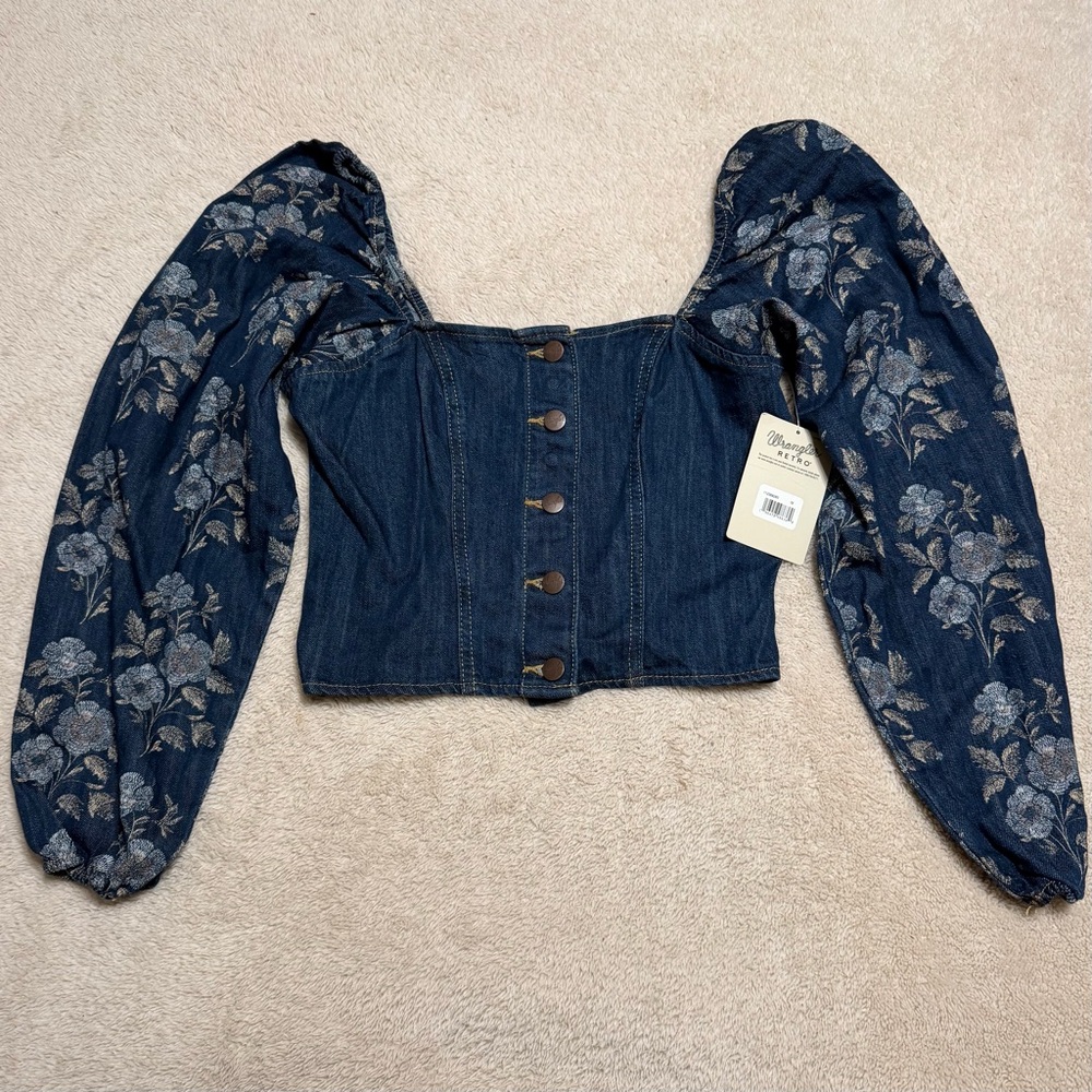 Wrangler Retro Denim Floral Top